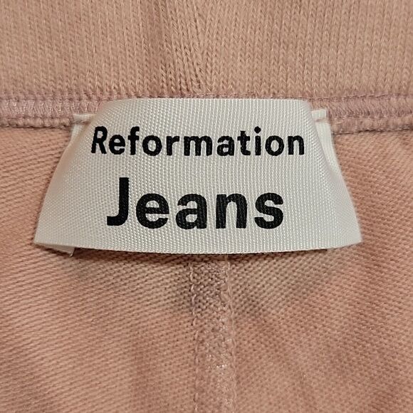 Reformation Cirrus Stretch Knit Pants Womens Size Medium Wide Leg Mid Rise Relax - Picture 7 of 8